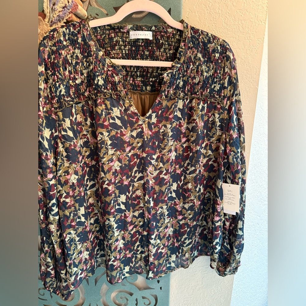 Elegant Multicolor Floral Blouse